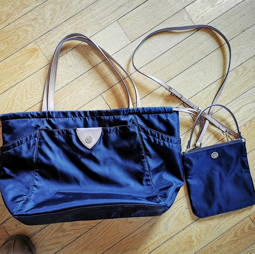 Anne Klein tote & cross body bag set